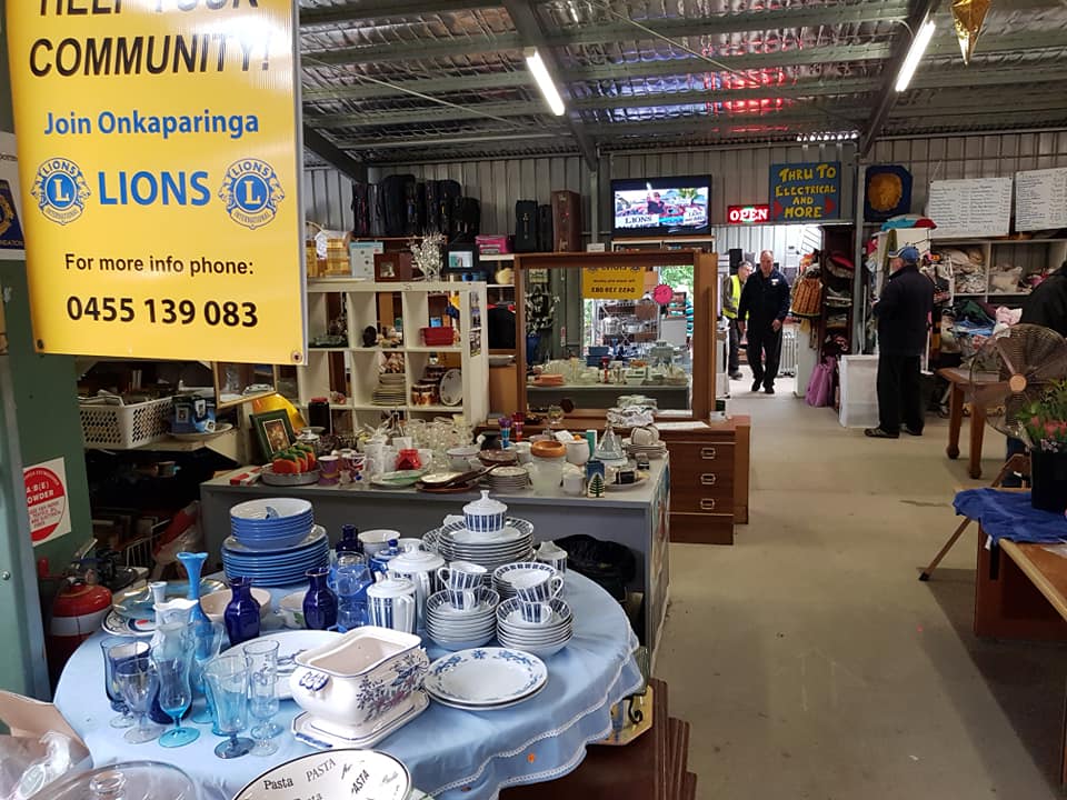 Inside shed - Onkaparinga Lions Club