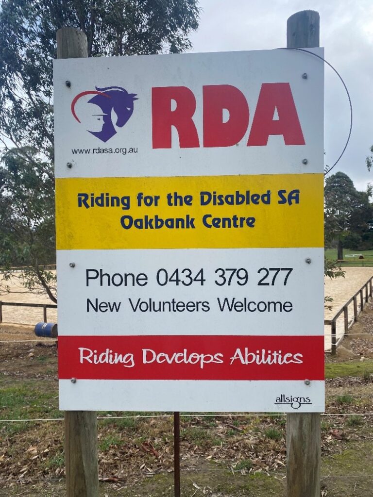 Riding for the Disabled SA - supported by Onkaparinga Lions Club